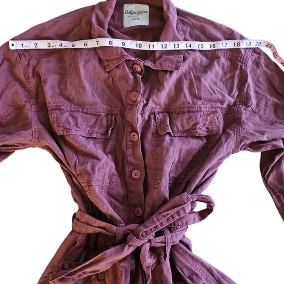 Chelsea DeBoer XS/S Red Layne Cotton Linen Romper - Picture 3 of 8